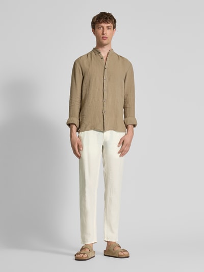 Brax Leinenhose mit Tunnelzug Modell 'FABIO JOK' Weiss 1
