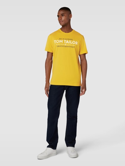 Tom Tailor T-Shirt mit Label-Print Senf 1