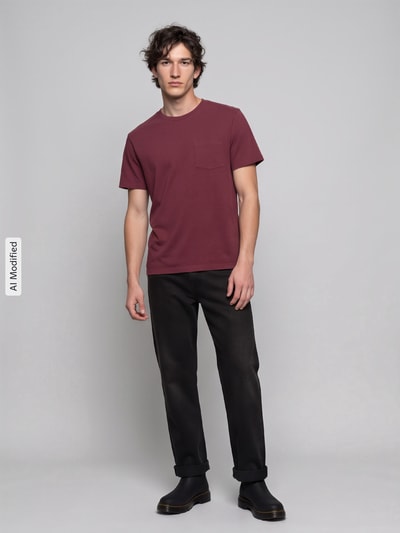 Levi's® Regular Fit T-Shirt aus reiner Baumwolle  Bordeaux 1