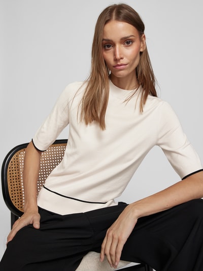 Luisa Cerano Longsleeve mit Ziernähten Sand 3