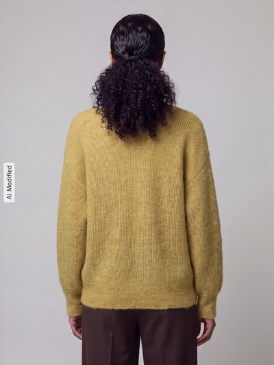 Selected Relaxed Fit Pullover aus Woll-Mix Modell 'LULU' Hellgruen 5