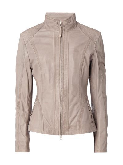 Cabrini Lederjacke mit Steppnähten  Hellrosa 1