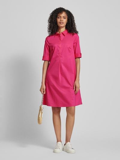 Christian Berg Woman Selection Knielanges Kleid mit kurzer Knopfleiste Pink 1