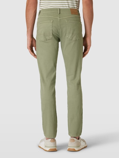 Christian Berg Men Slim Fit Jeans mit Gesäßtaschen Oliv 5