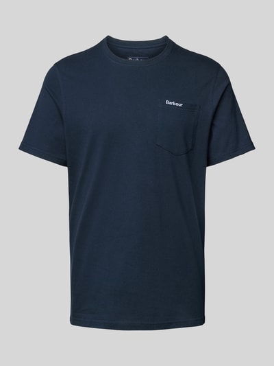 Barbour T-Shirt mit Brusttasche Modell 'Langdon' Bleu 2