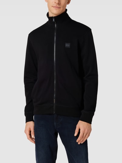 BOSS Orange Sweatjacke mit Label-Detail Modell 'Zestart' Black 4