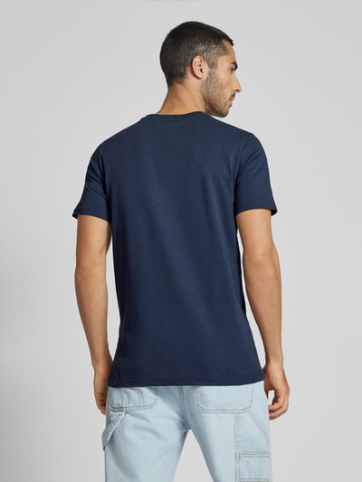 Superdry T-shirt met labelprint, model 'METALLIC WORKWEAR' Marineblauw - 5