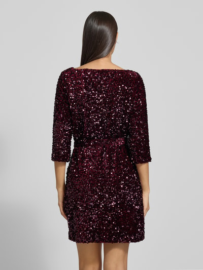 VILA Minikleid mit Paillettenbesatz Modell 'FAITH' Pflaume 5