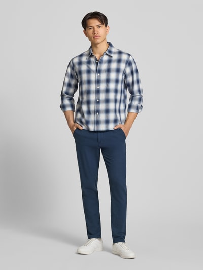 JACK & JONES tapered fit broek met steekzakken model 'STACE' Marineblauw - 1