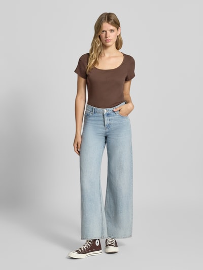 Levi's® T-Shirt mit Karree-Ausschnitt Mittelbraun 1