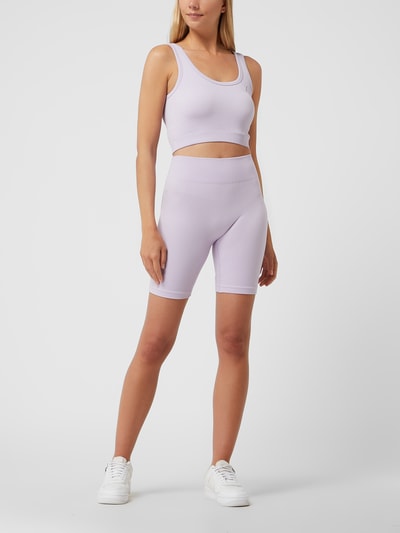 Guess Activewear Crop Top mit Rippenstruktur  Lila 1