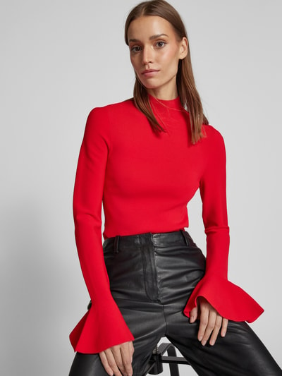 Ted Baker Gebreide pullover met geribde opstaande kraag, model 'LAYNHA' Rood - 3