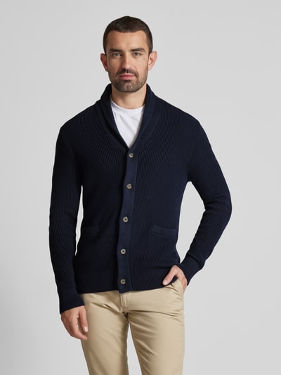 Christian Berg Men Strickjacke mit Schalkragen Marine 4