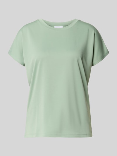 Produktfoto, T-Shirt aus Modal-Mix mit Rundhalsausschnitt von Jake*s Collection in hellem Mintgrün, glatte Oberfläche, Regular Fit, Rückenlänge 58 cm.