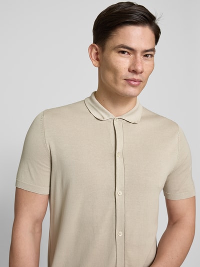 Manuel Ritz Poloshirt met knoopsluiting Beige - 3