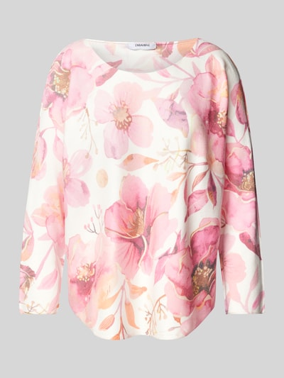 ZABAIONE Strickpullover mit Rundhalausschnitt Pink 2