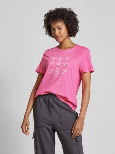 Tom Tailor T-Shirt mit Rundhalsausschnitt Pink 4