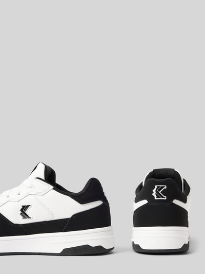 KARL KANI Ledersneaker mit Label-Details Weiss 2