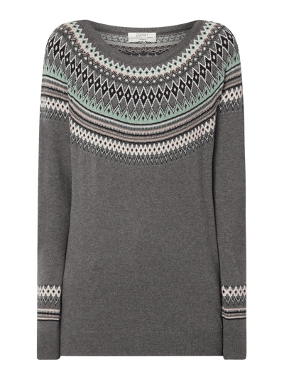 Esprit Pullover mit Norweger-Dessin  Dunkelgrau 2