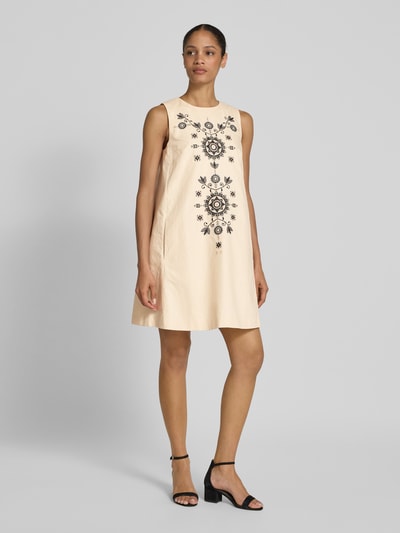 Weekend Max Mara Minikleid aus Baumwoll-Leinen-Mix Modell 'DONALD' Offwhite 1