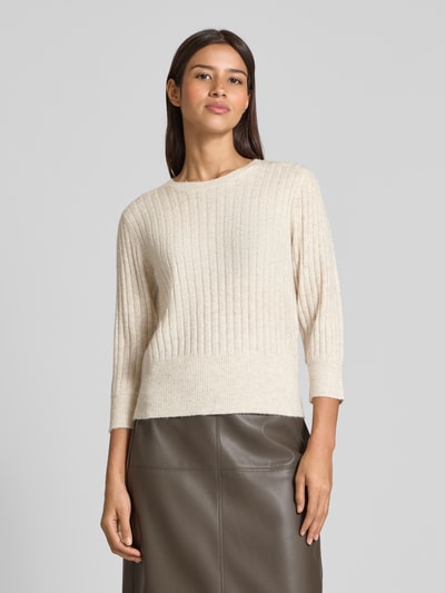 FREE/QUENT Strickpullover mit Strukturmuster Modell 'HARA' Beige 4