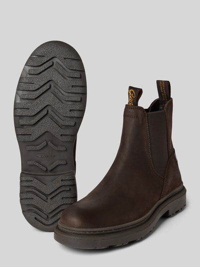 GANT Chelsea Boots aus Leder mit Label-Details Modell 'Timbly' Dunkelbraun 4