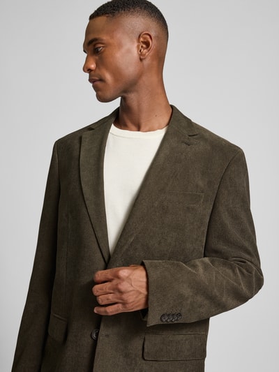 Christian Berg Men Marynarka o kroju slim fit z kołnierzem z połami Ciemnozielony 3