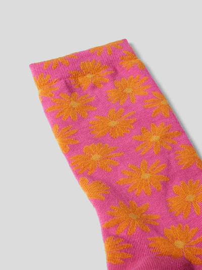 Jacquemus Socken mit floralem Allover-Muster Pink 2