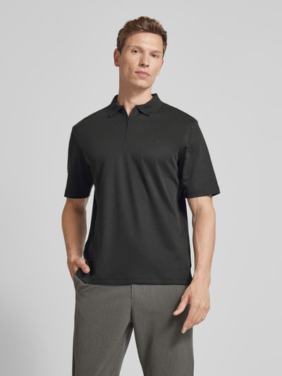 Christian Berg Men Regular fit poloshirt met logostitching Donkergrijs - 4