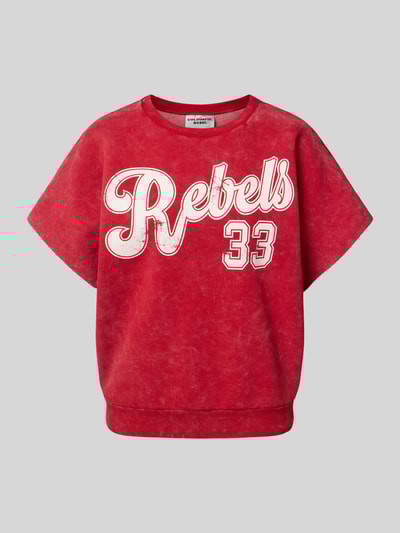 Colourful Rebel Sweatshirt mit 1/2-Arm Modell 'Rebels 33' Rot 2