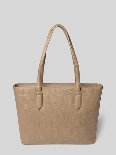 VALENTINO BAGS Torba shopper ze wzorem z logo i aplikacją z logo model ‘PANSY’ Szarobrązowy 3