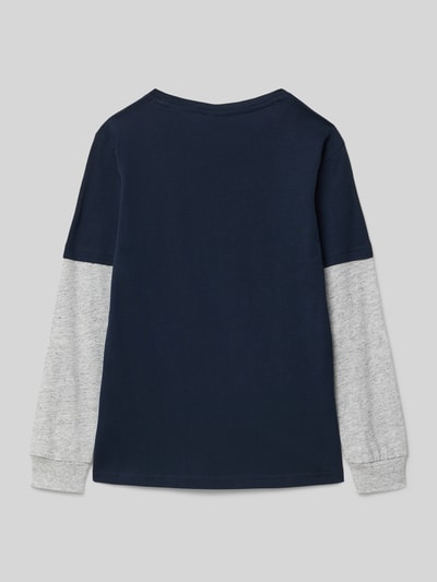 CHAMPION Shirt met lange mouwen en labelprints Marineblauw - 3