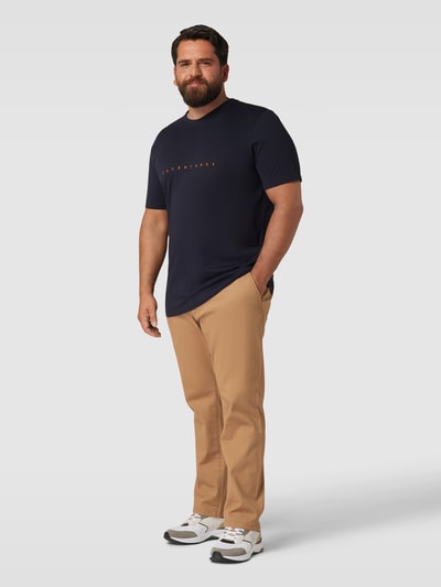 Jack & Jones Plus PLUS SIZE stoffen broek met knoop- en ritssluiting, model 'MARCO' Cognac - 1