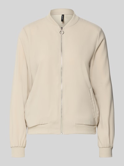 Produktfoto, Regular Fit Bomberjacke mit College-Kragen Modell 'COCO' von Vero Moda, Optik: Unifarben, Reißverschluss, Langarm, gerippte Abschlüsse, seitliche Eingrifftaschen.