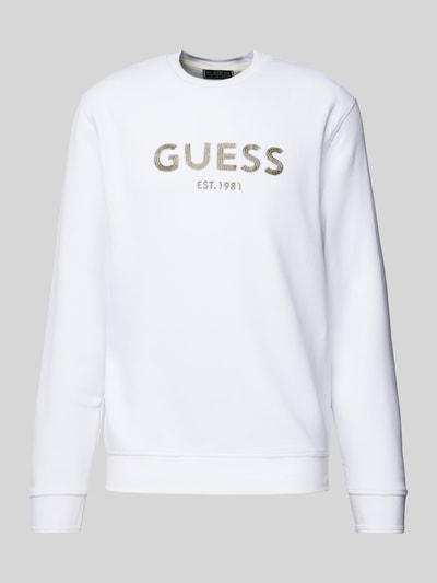 Guess Sweatshirt met labelstitching, model 'BOX' Wit - 2