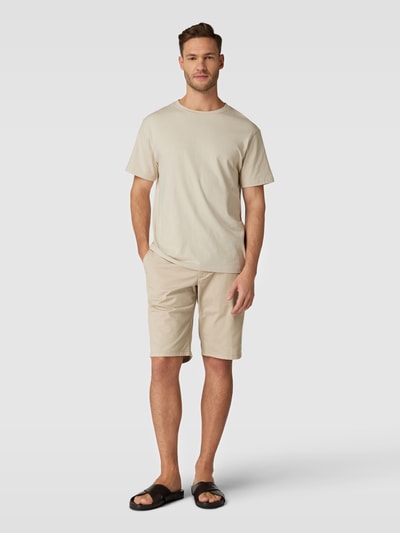 Christian Berg Men Bermudas mit Stoffgürtel Sand 1