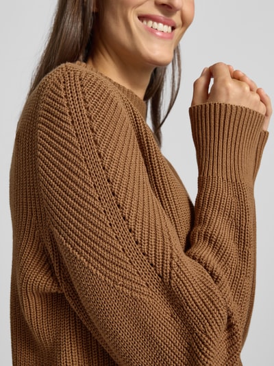 OPUS Gebreide pullover met opstaande kraag, model 'Pontelle' Camel - 3