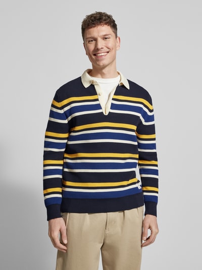 GANT Strickpullover mit Polokragen und Label-Patch Marine 4