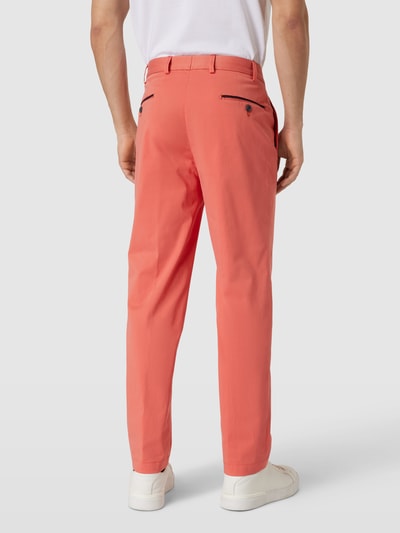 Hiltl Slim fit broek met persplooien, model 'PEAKER' Rood - 5