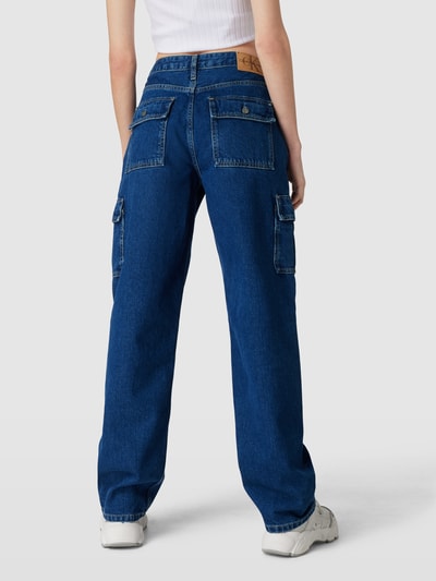 Calvin Klein Jeans Straight fit jeans met cargozakken Jeansblauw - 5