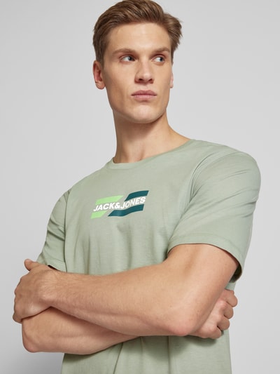 Jack & Jones T-Shirt mit Label-Print Modell 'CORP' Mint 3