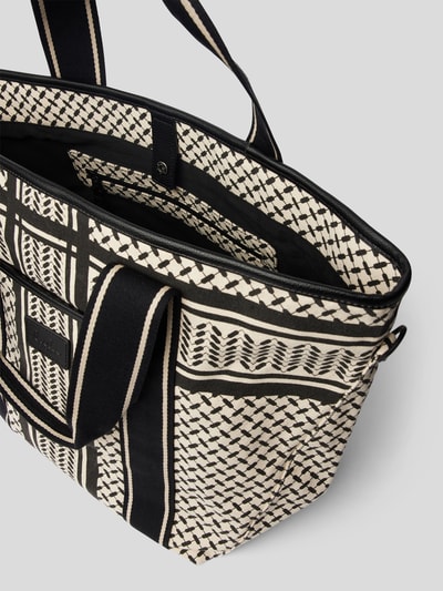 Lala Berlin Tote Bag mit Allover-Muster Schwarz 5