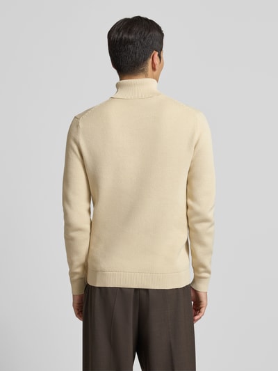 Selected Homme Regular Fit Rollkragenpullover aus reiner Baumwolle Modell 'DANE' Offwhite 5
