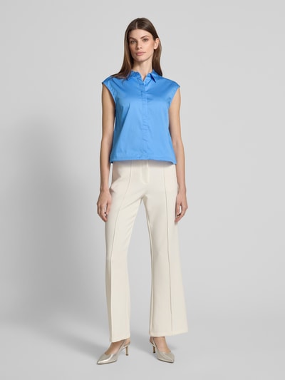 Zero Bluzka koszulowa o kroju regular fit z elastycznej mieszanki bawełny Jasnoniebieski 1