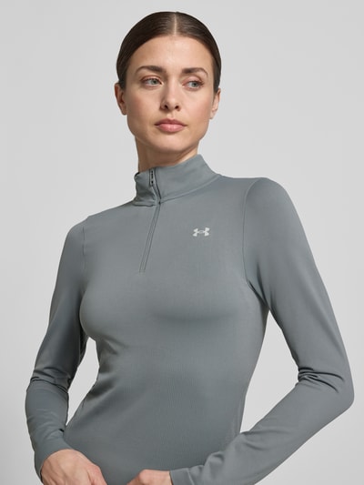 Under Armour Longsleeve mit Stehkragen und Reißverschluss Dunkelgrau 3