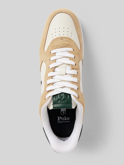 Polo Ralph Lauren Ledersneaker mit Logo-Stitching Modell 'MASTERS' Beige 3