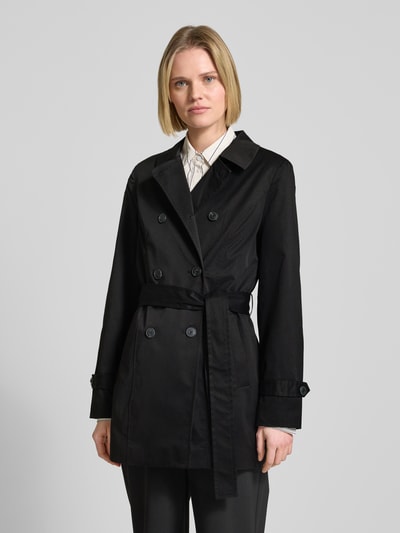 Vero Moda Regular Fit Trenchcoat mit Taillengürtel Modell 'CHELSEA OLIVIA' Black 4