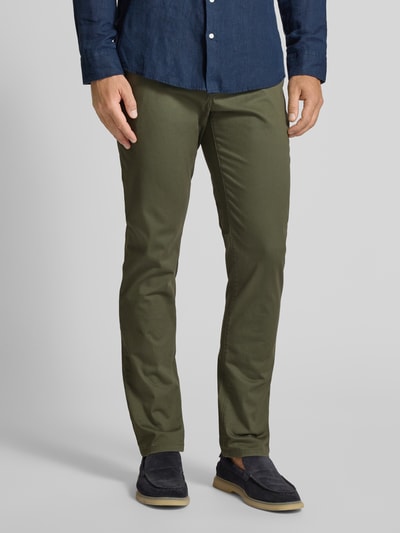 MCNEAL Slim Fit Chino mit Gürtel Oliv 4
