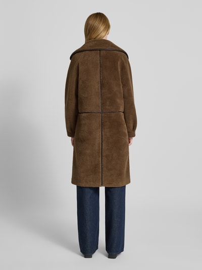 OAKWOOD Fleecemantel mit Reverskragen Modell 'TILDA' Mittelbraun 5