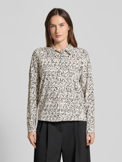 s.Oliver RED LABEL Regular fit overhemdblouse van katoenmix Beige - 4
